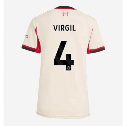 Stroje piłkarskie Liverpool Virgil van Dijk #4 Koszulka Wyjazdowej dla damskie 2025-26 Krótki Rękaw